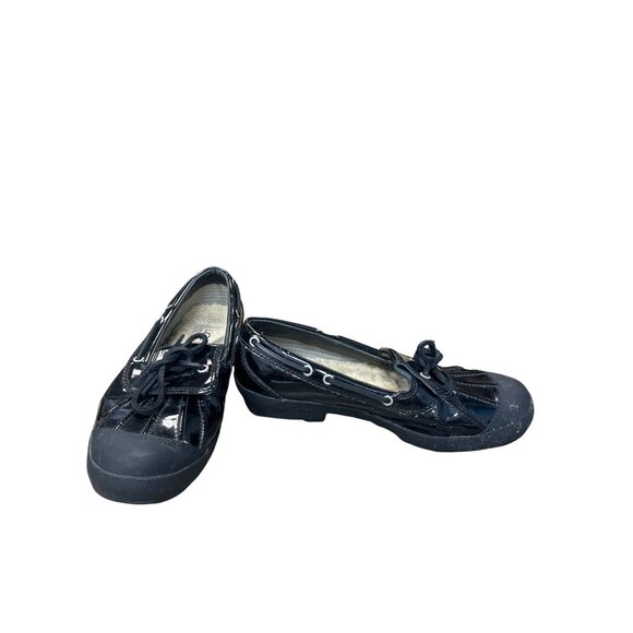 UGG Shoes - UGG Ashdale Black Patent Leather Sheepskin Rain Duck Shoes Sz 8 SKU 9488